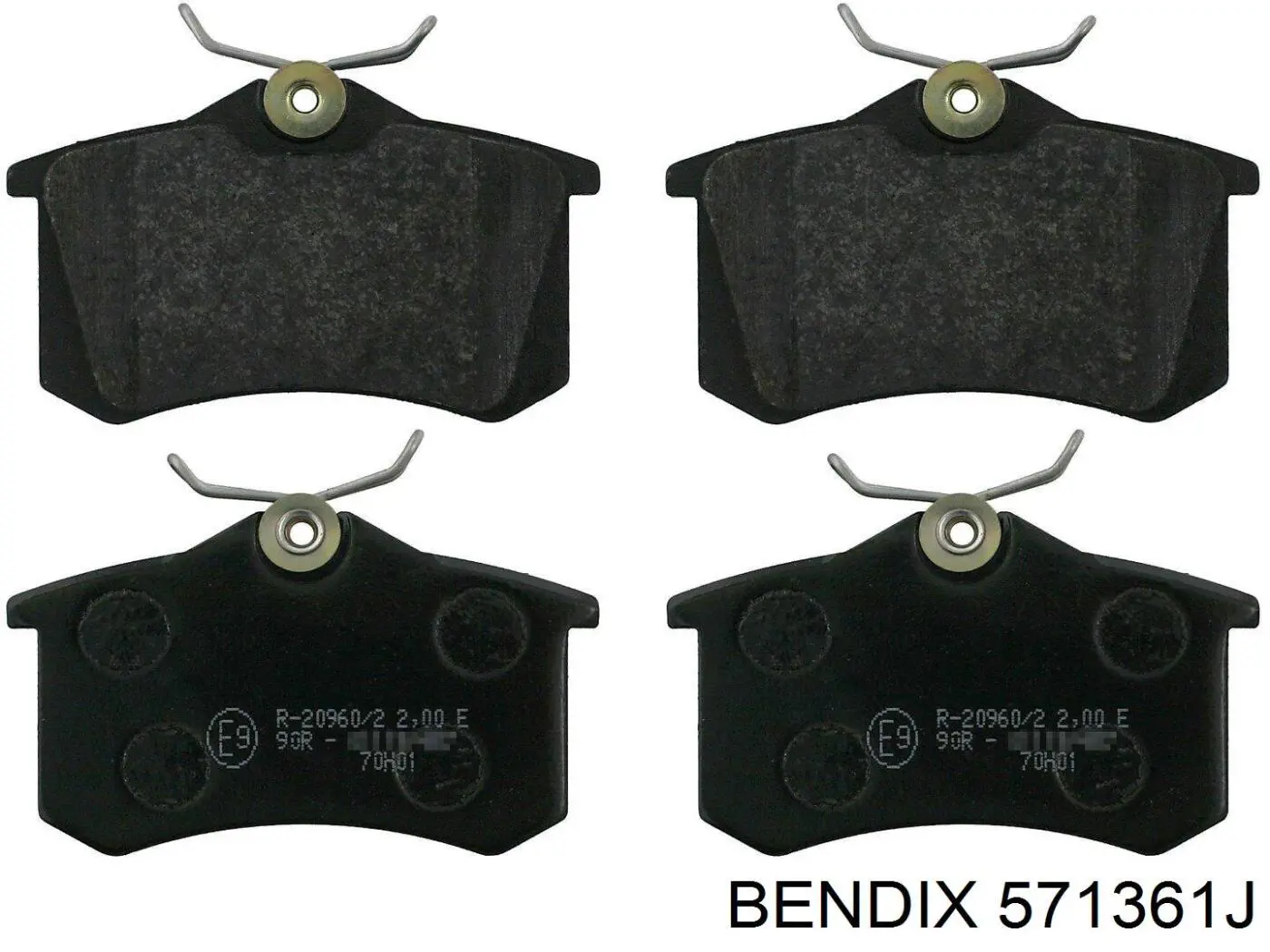 Задні гальмівні колодки 571361J Jurid/Bendix