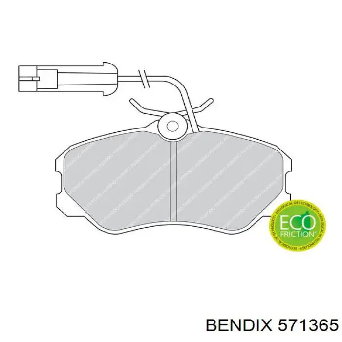 571365 Jurid/Bendix Передні гальмівні колодки