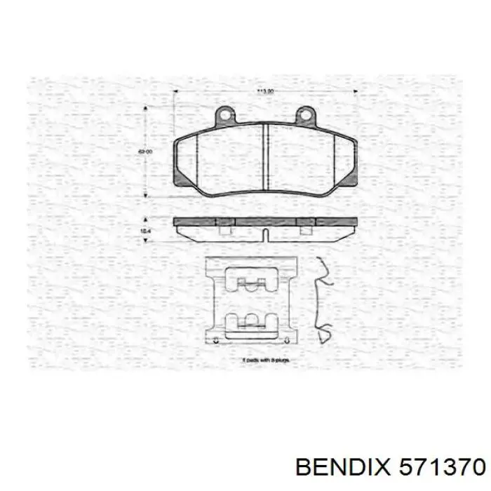 Купити 571370 Jurid/Bendix Колодки гальмівні передні, дискові