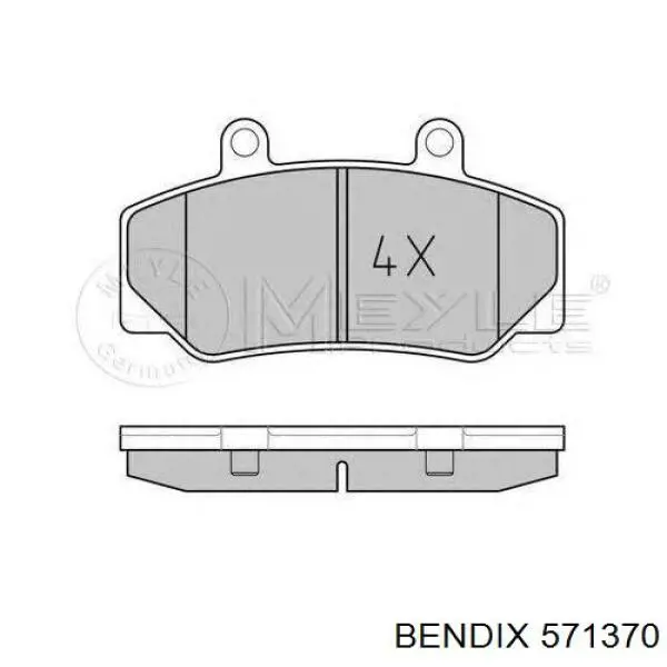 Передні тормозні колодки 571370 Jurid/Bendix