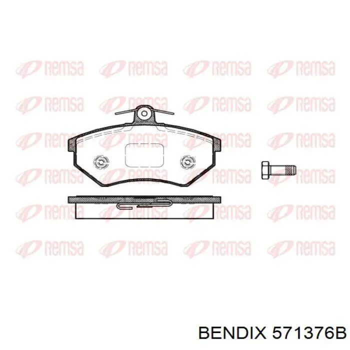 Купити 571376B Jurid/Bendix Колодки гальмівні передні, дискові