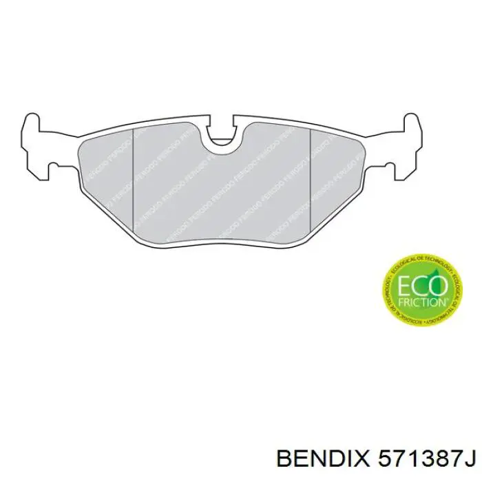 Задні гальмівні колодки 571387J Jurid/Bendix