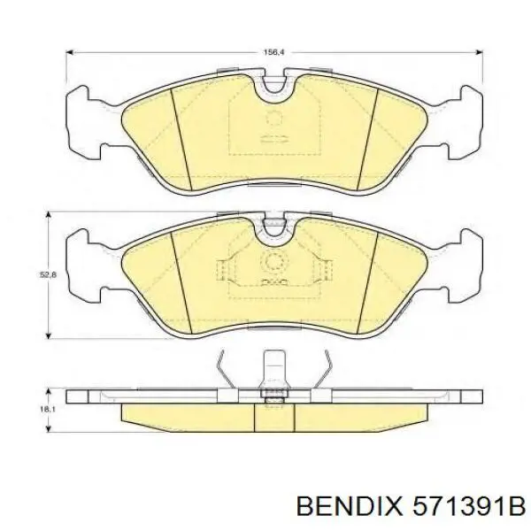 Купити 571391B Jurid/Bendix Колодки гальмівні передні, дискові