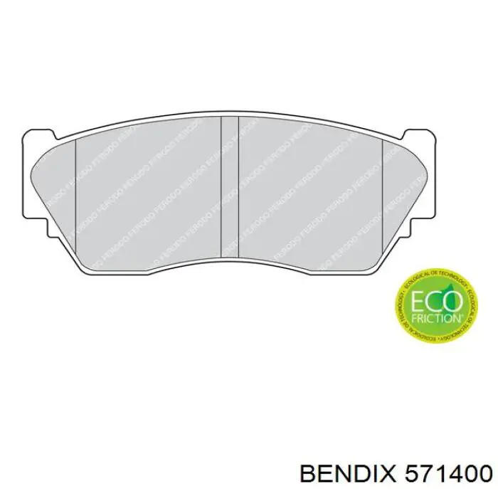 Передні тормозні колодки 571400 Jurid/Bendix