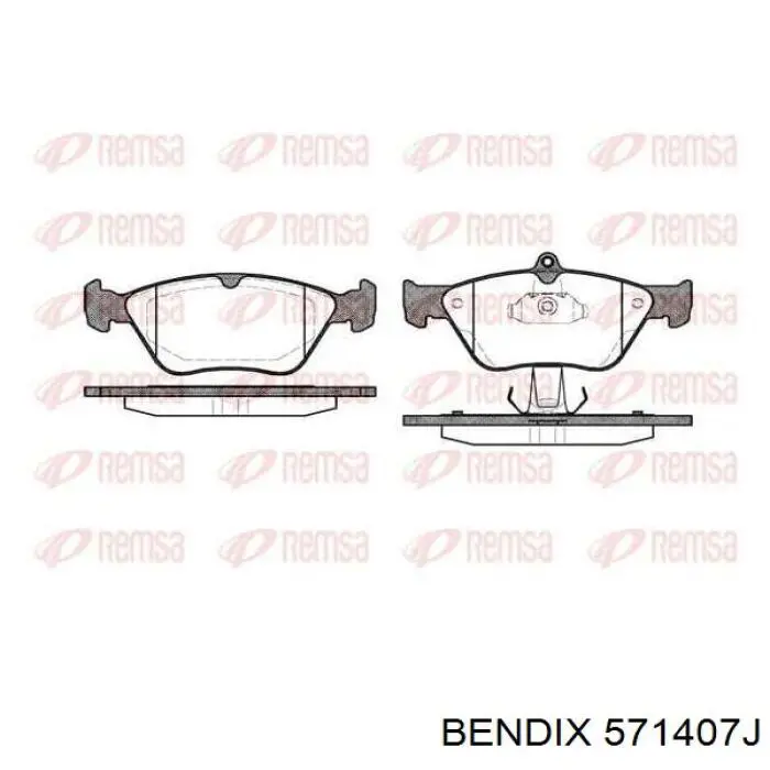 Задні гальмівні колодки Jurid/Bendix 571407J ціна, від 11.40 USD