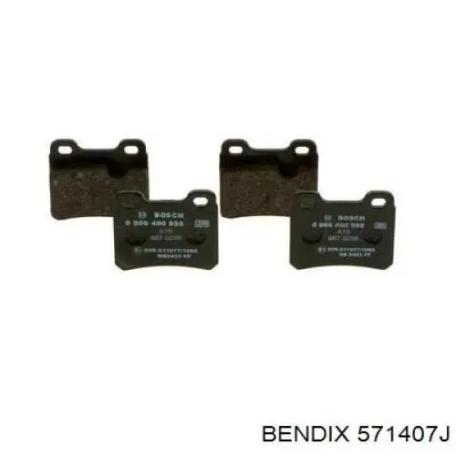 Задні гальмівні колодки 571407J Jurid/Bendix
