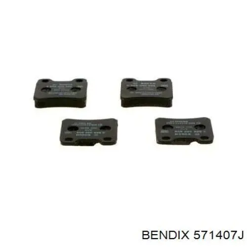 Задні дискові колодки Jurid/Bendix 571407J