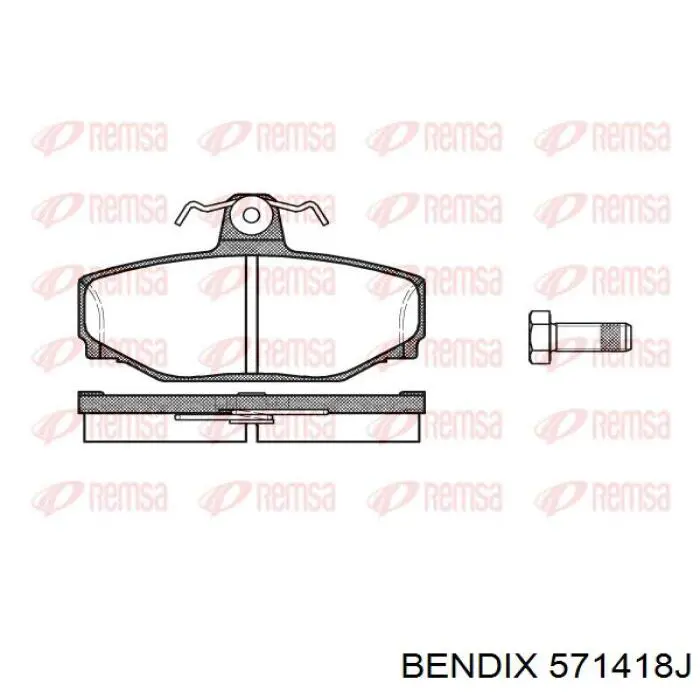 571418J Jurid/Bendix Колодки гальмівні задні, дискові