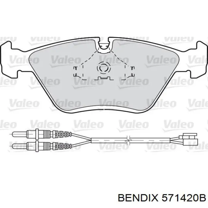 Колодки гальмівні передні, дискові 571420B Jurid/Bendix