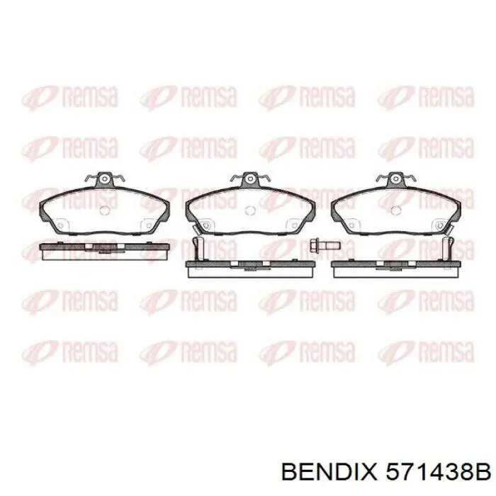 Купити 571438B Jurid/Bendix Колодки гальмівні передні, дискові
