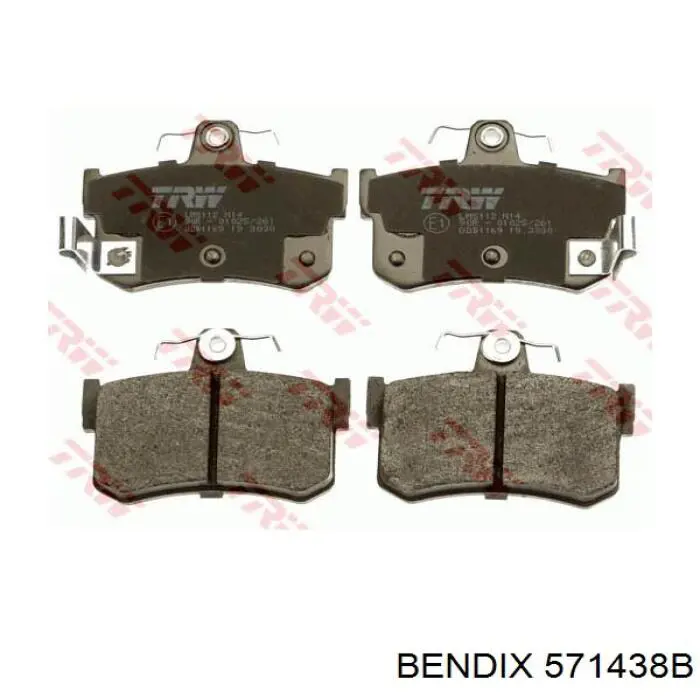 571438B Jurid/Bendix Передні гальмівні колодки