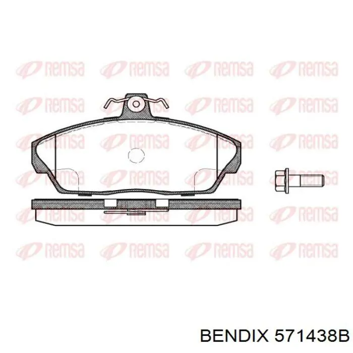 Гальмівні колодки Jurid/Bendix 571438B ціна, від 21.47 USD