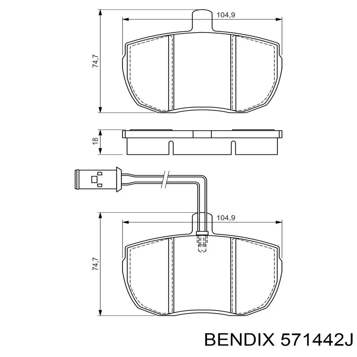 Передні тормозні колодки 067011BSX Stellox