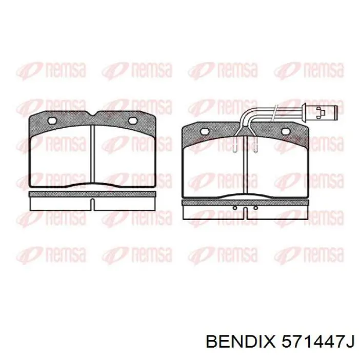 571325B Jurid/Bendix Передні гальмівні колодки