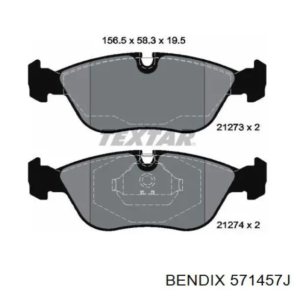 571457J Jurid/Bendix Передні гальмівні колодки