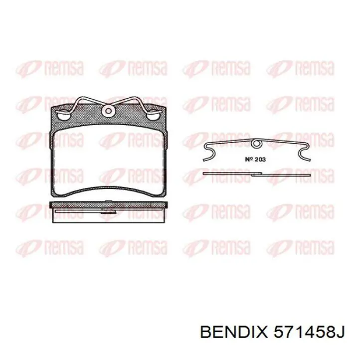 Купити 571458J Jurid/Bendix Колодки гальмівні передні, дискові