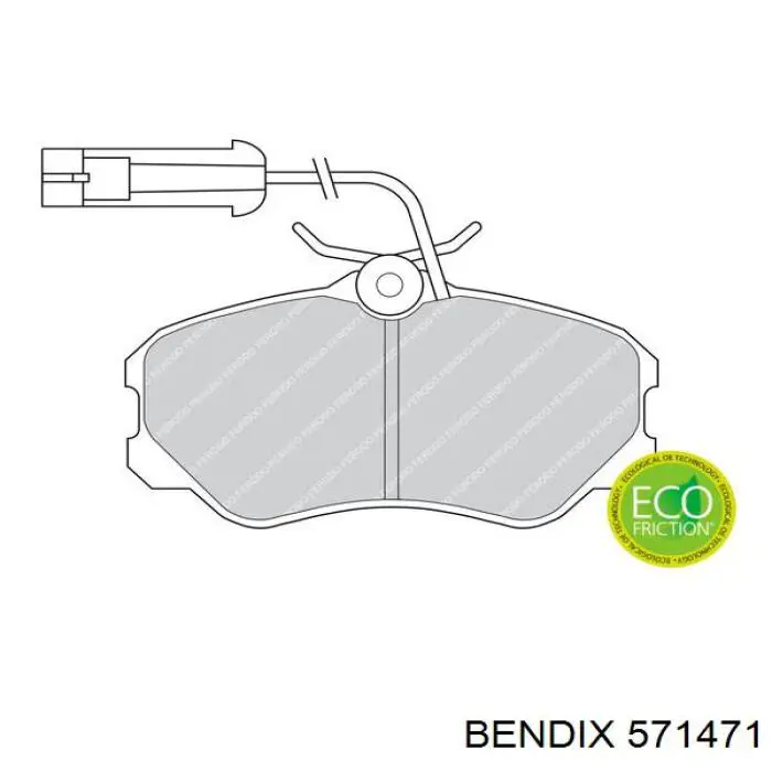 Колодки гальмівні передні, дискові 571471 Jurid/Bendix