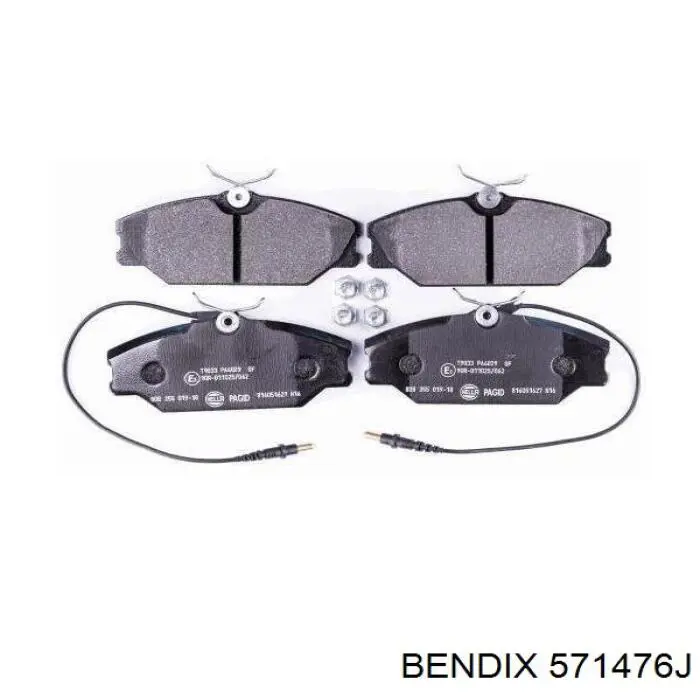Передні тормозні колодки 571476J Jurid/Bendix