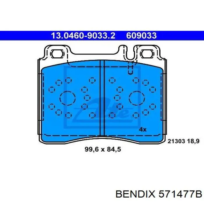 Гальмівні колодки Jurid/Bendix 571477B ціна, від 27.77 USD