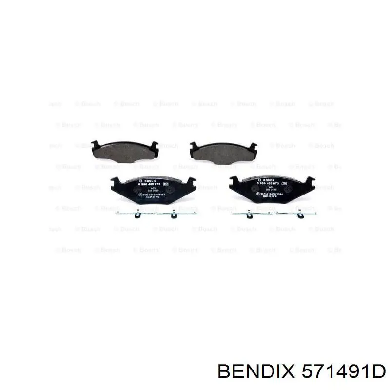 Купити 571491D Jurid/Bendix Колодки гальмівні передні, дискові