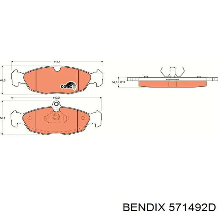 Купити 571492D Jurid/Bendix Колодки гальмівні передні, дискові