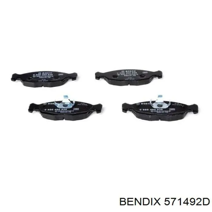 571492D Jurid/Bendix Передні гальмівні колодки
