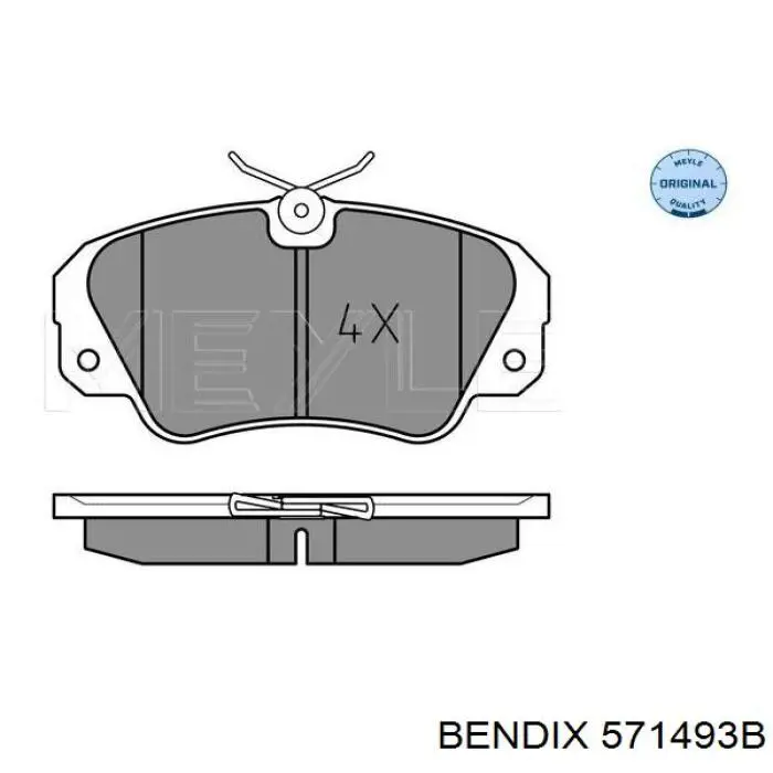 Купити 571493B Jurid/Bendix Колодки гальмівні передні, дискові