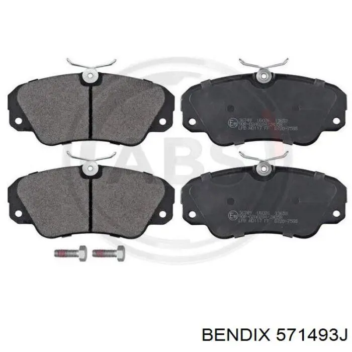 571493J Jurid/Bendix Передні гальмівні колодки