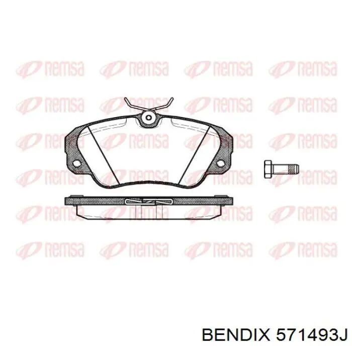 Купити 571493J Jurid/Bendix Колодки гальмівні передні, дискові