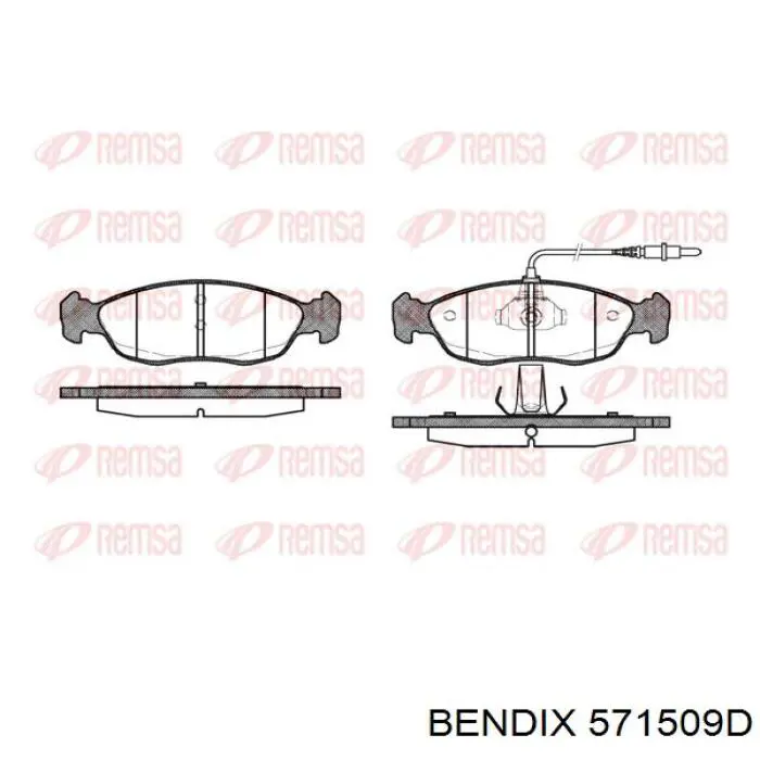 Колодки гальмівні передні, дискові 571509D Jurid/Bendix