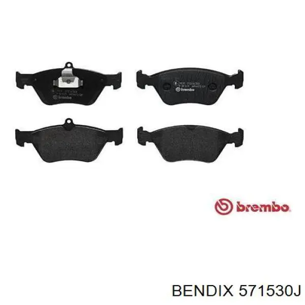 Передні тормозні колодки 571530J Jurid/Bendix