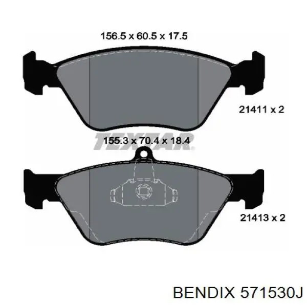 Тормозні колодки Jurid/Bendix 571530J