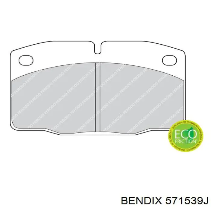 571539J Jurid/Bendix Передні гальмівні колодки
