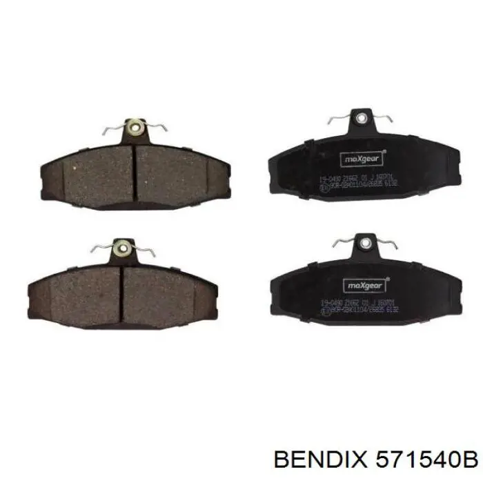 571540B Jurid/Bendix колодки гальмівні передні, дискові