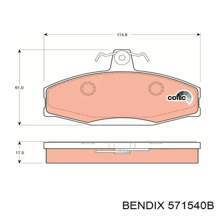 Гальмівні колодки Jurid/Bendix 571540B ціна, від 12.73 USD