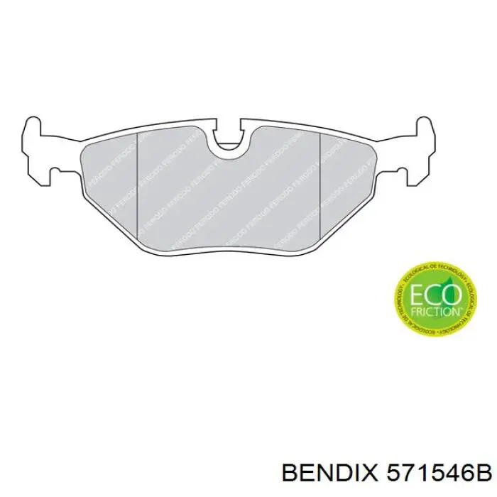 571546B Jurid/Bendix Колодки гальмівні задні, дискові