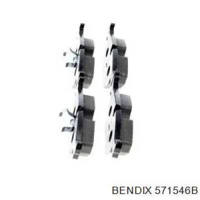 571546B Jurid/Bendix колодки гальмові задні, дискові