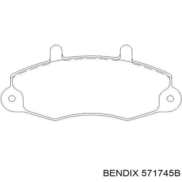 571745B Jurid/Bendix Передні гальмівні колодки