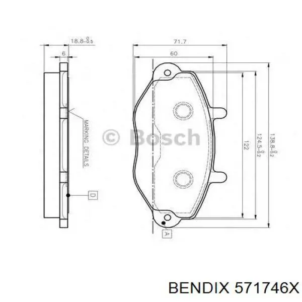 Купити 571746X Jurid/Bendix Колодки гальмівні передні, дискові
