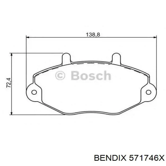 Гальмівні колодки Jurid/Bendix 571746X ціна, від 13.30 USD