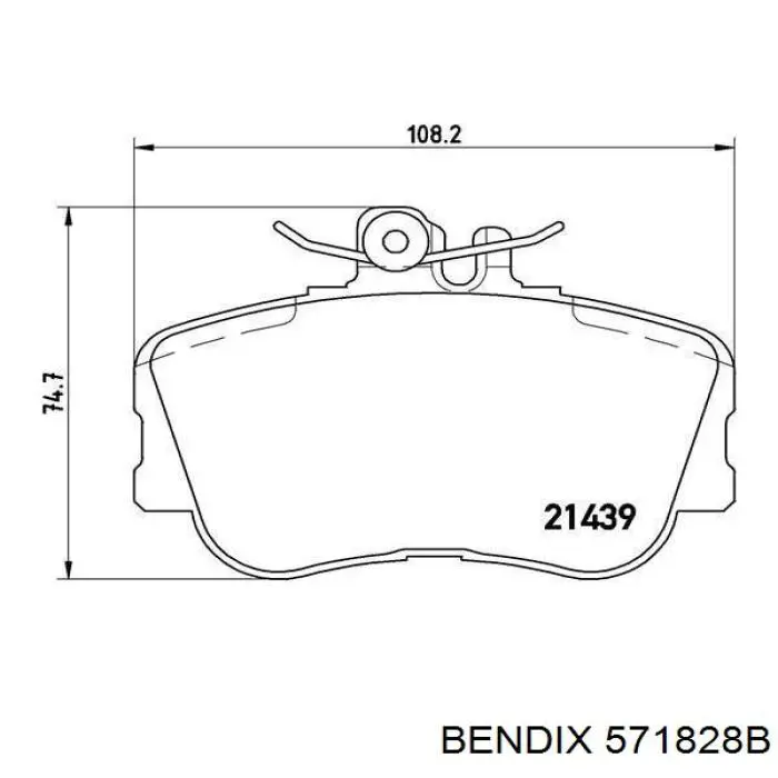 571828B Jurid/Bendix Передні гальмівні колодки