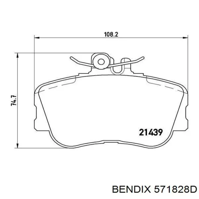 Передні тормозні колодки 571828D Jurid/Bendix