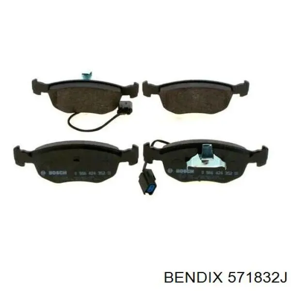 Купити 571832J Jurid/Bendix Колодки гальмівні передні, дискові