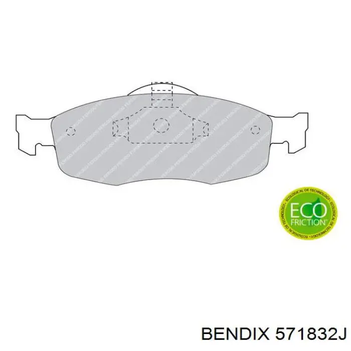 Передні тормозні колодки 571832J Jurid/Bendix