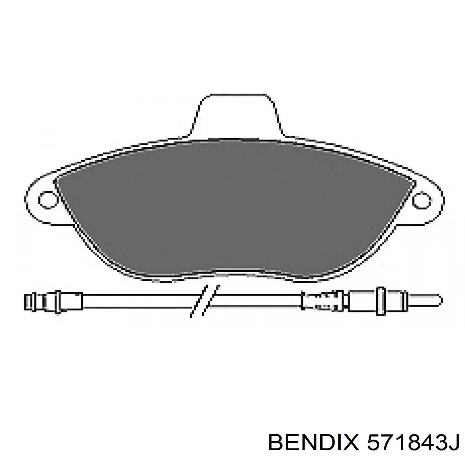 571843J Jurid/Bendix колодки гальмівні передні, дискові
