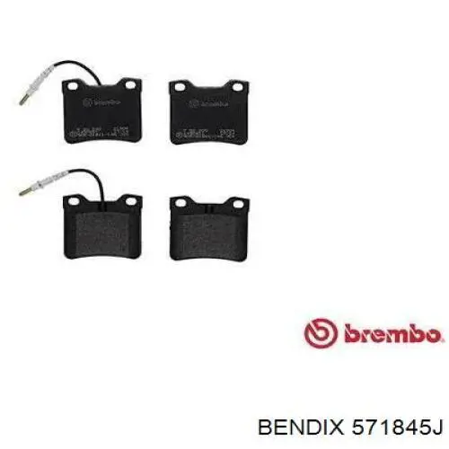 Задні гальмівні колодки 571845J Jurid/Bendix