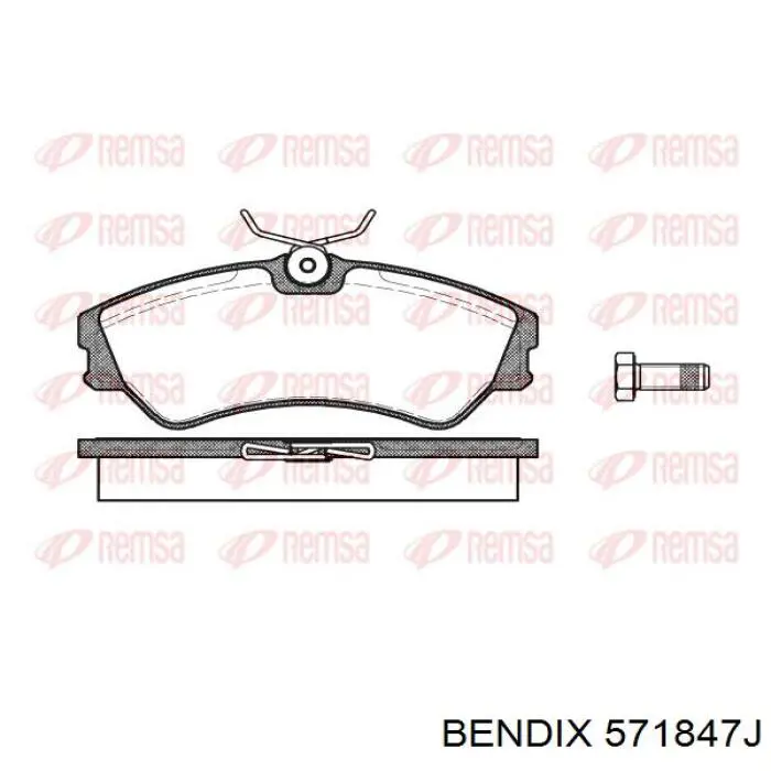 Тормозні колодки Jurid/Bendix 571847J