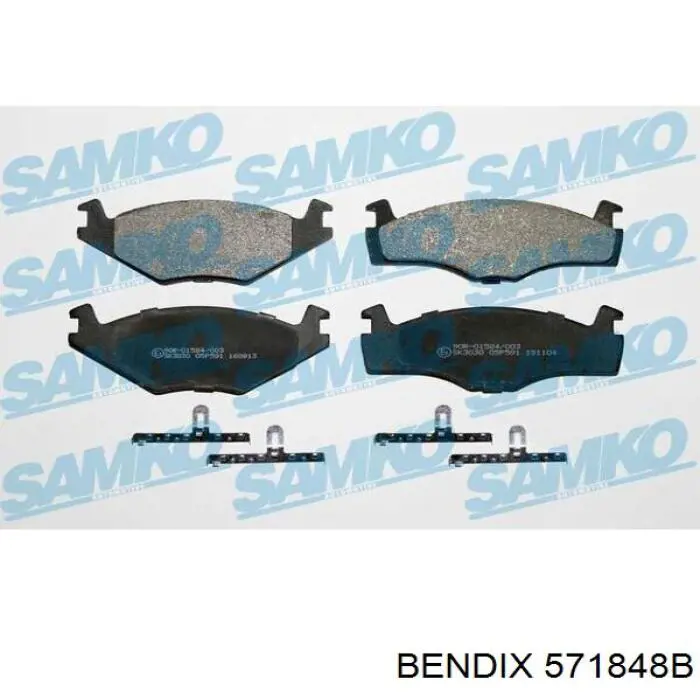 Передні тормозні колодки 571848B Jurid/Bendix