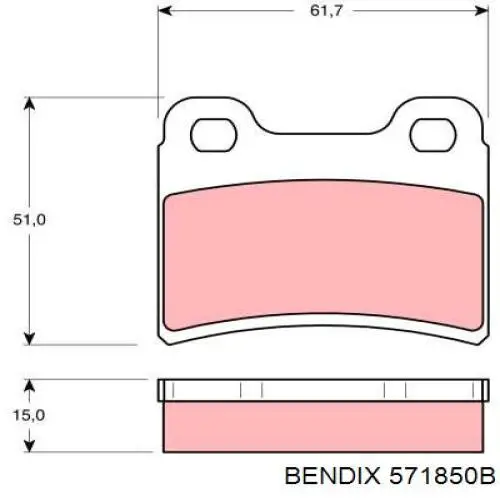 Задні гальмівні колодки Jurid/Bendix 571850B ціна, від 10.18 USD