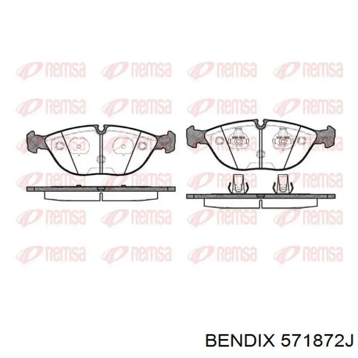 Тормозні колодки Jurid/Bendix 571872J